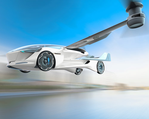 aeromobil's flying car concept allows for vertical takeoff and driving on roads