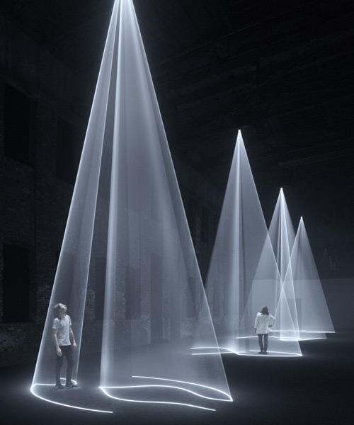 anthony mccall's 'solid light works' lie between sculpture, cinema, and drawing