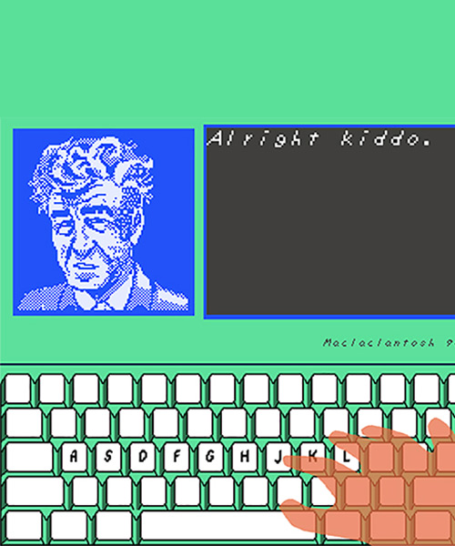 david lynch teaches typing with undulating bugs and moist clapping