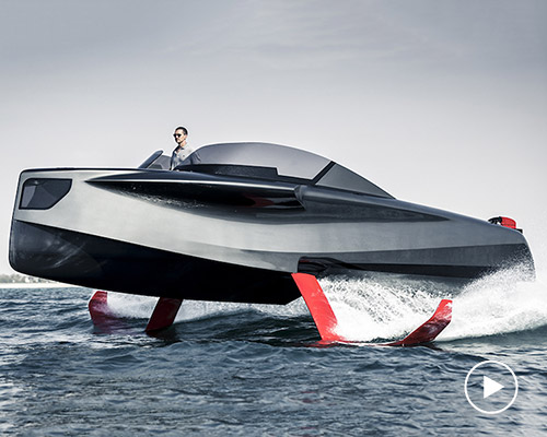 foiler the flying yacht soars over choppy waters with three times less wake than conventional yacht
