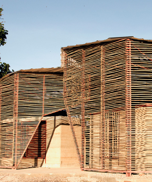 min tu won school for refugees and migrants is built with rammed earth and bamboo
