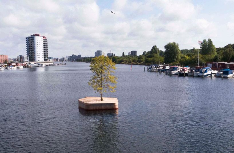 prototype island by marshall blecher and fokstrot floats around copenhagen's harbor