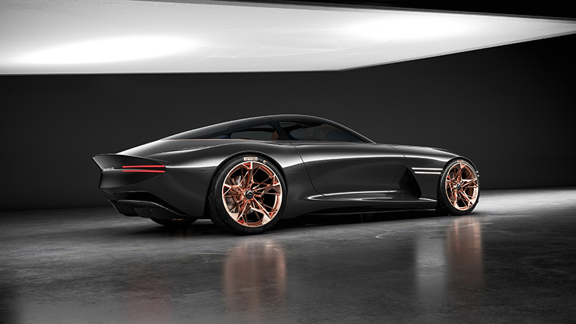 the genesis essentia concept car shows the pulsing electric power within