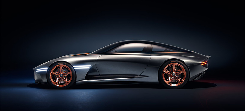 the genesis essentia concept car shows the pulsing electric power within