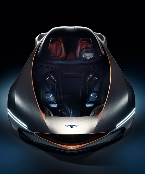 the genesis essentia concept car shows its pulsing electric power within