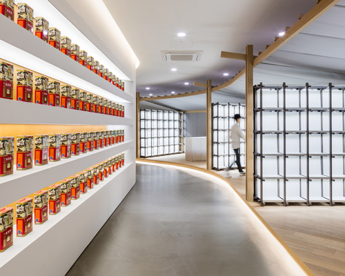 ginseng showroom by sml + the cornerz reinterprets traditional cultivating structure as retail area