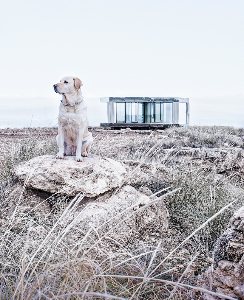 glass house at gorafe desert  spain