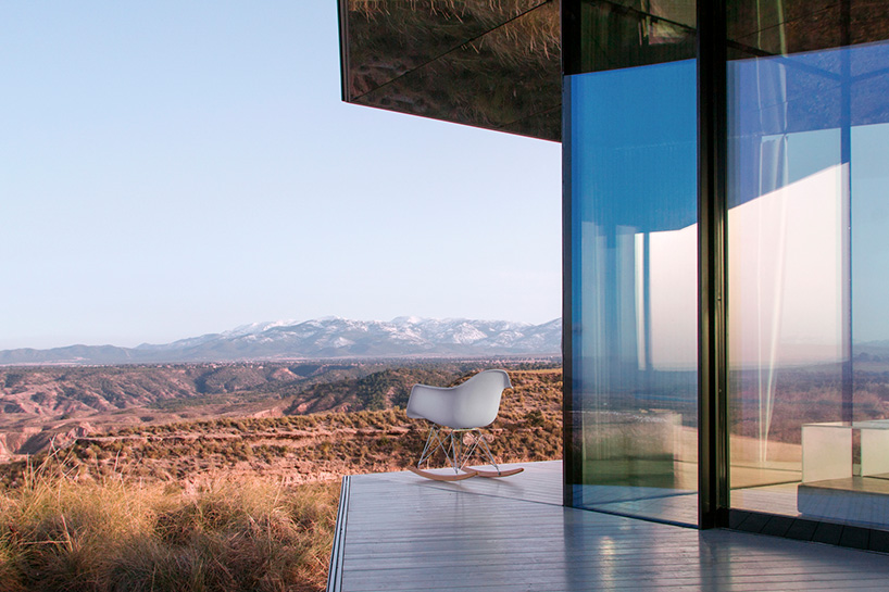 glass house at gorafe desert  spain