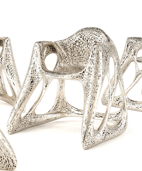 3D printed metal chairs by john briscella hint at a future of mass produced design