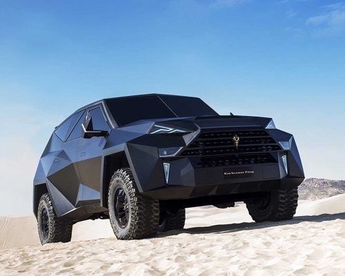 karlmann king gets tough with the ground stealth fighter armored SUV