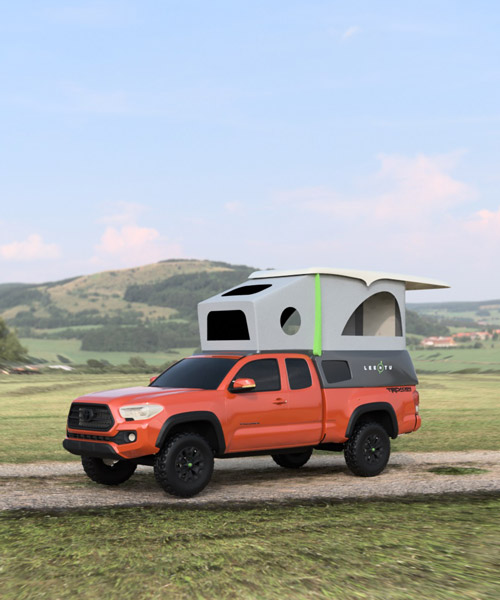 leentu ultra lightweight pop-up camper features aerodynamic design