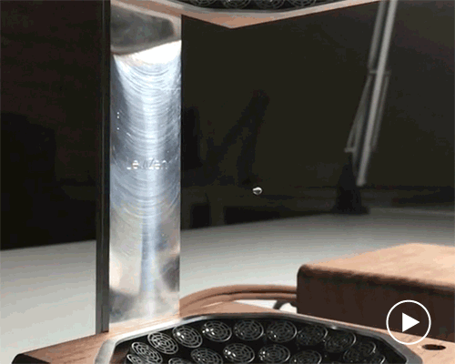 leviZen uses silent, high frequency sound waves to levitate water and light
