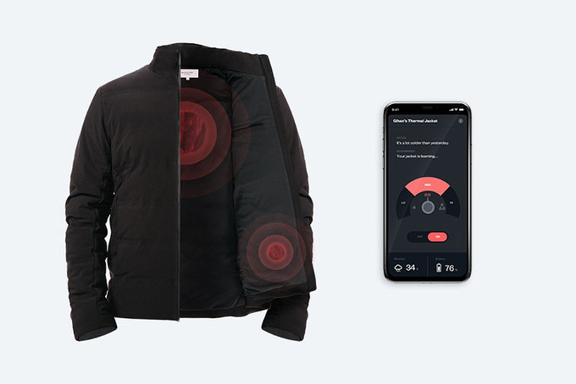smart jacket responds to temperature creating personalised micro-climate