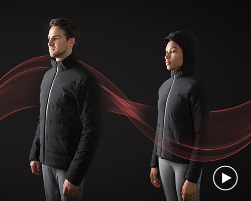 smart jacket responds to temperature creating personalised micro-climate