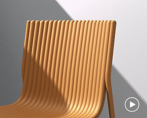 ilseop yoon develops lightweight aluminum chair with a pleated pattern