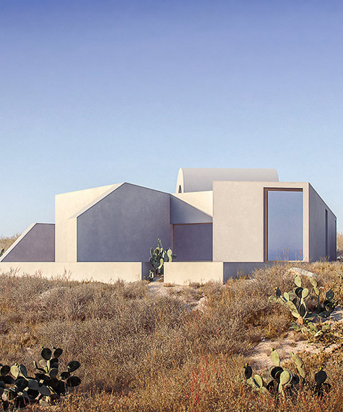 a monolithic residence by kapsimalis architects in santorini resembles a volcanic rock