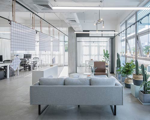 studio 10's office marries transparency and privacy in minimalist harmony