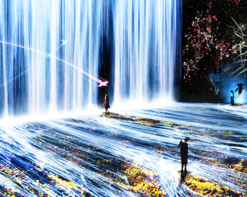 teamlab to infill parisian venue with vast virtual waterfalls and digitized natural wonders