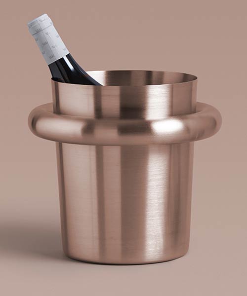 torus, a wine bucket honoring the waiter with its 360-degree handle by yiannis ghikas