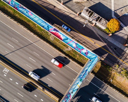 jillian r. wiedenmayer transforms an urban overpass into a vibrant art space