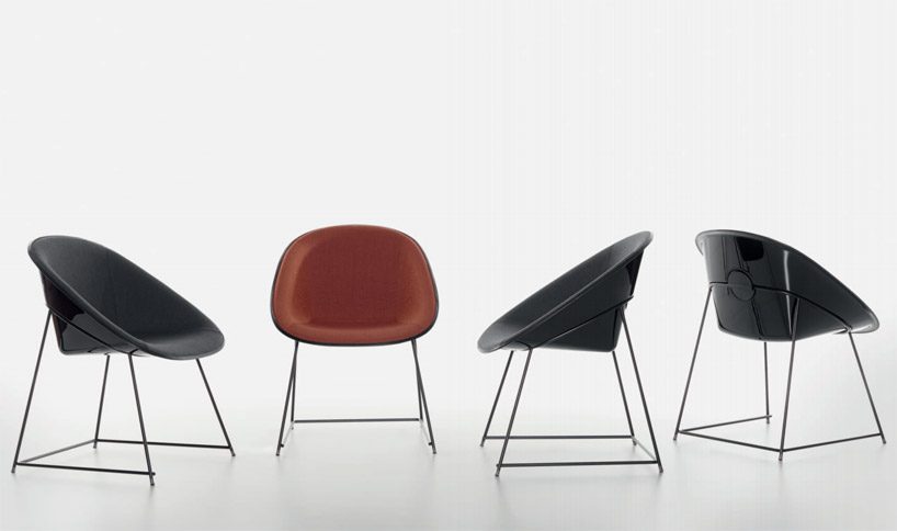 konstantin grcic's CUP chair for plank draws from the design of plastic shell suitcases