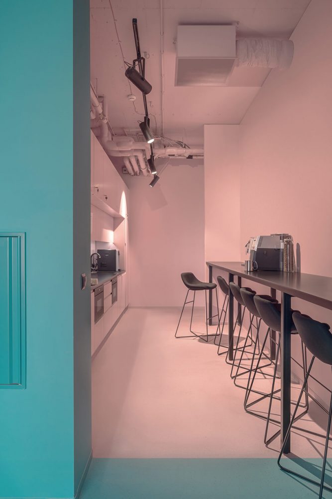 KOS architects' latest design is a spatially opened and flexible workstation in poland