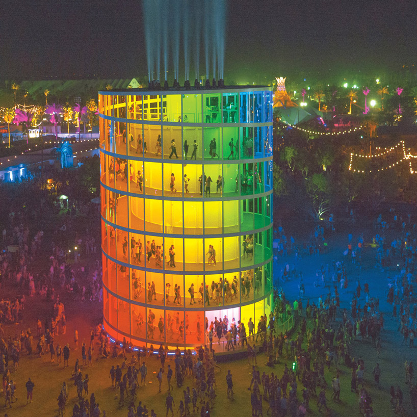 coachella spectra observation deck rainbow soothing anxious courtesy designboom