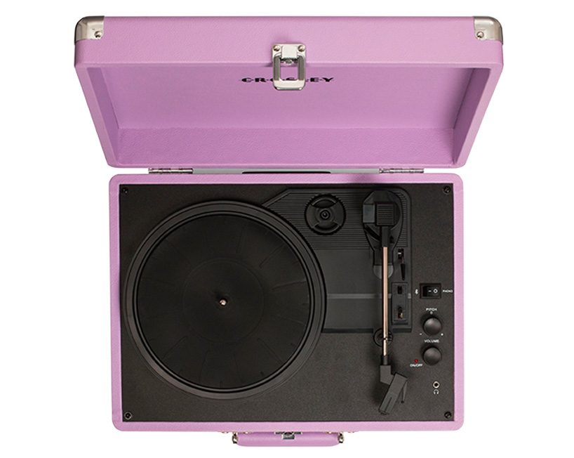 crosley's most popular turntable just got the denim treatment