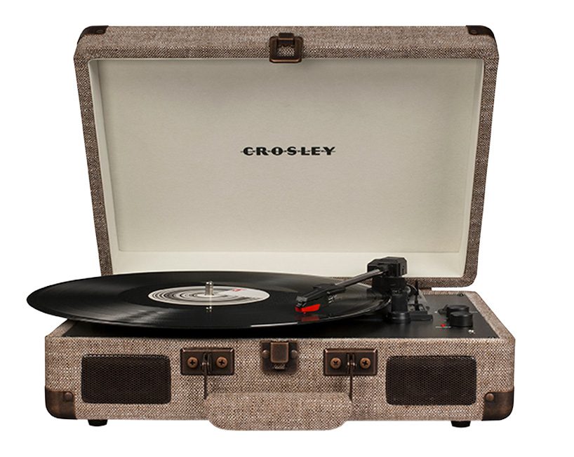 crosley's most popular turntable just got the denim treatment