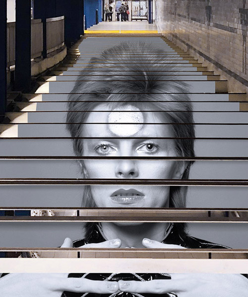 david bowie and his personas takeover new york city subway station