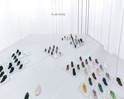 FZDP creates a graphical showroom for filling pieces in NYC with no furniture