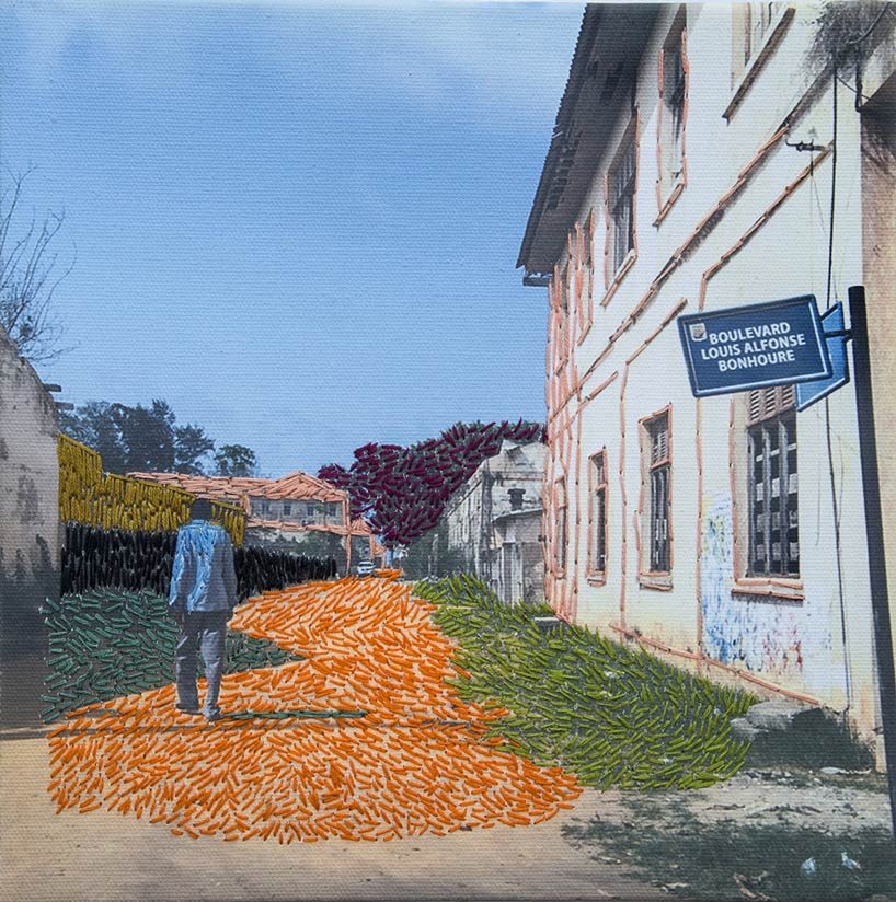 it's going to be fine: joana choumali frees her mind from melancholy embroidering photos