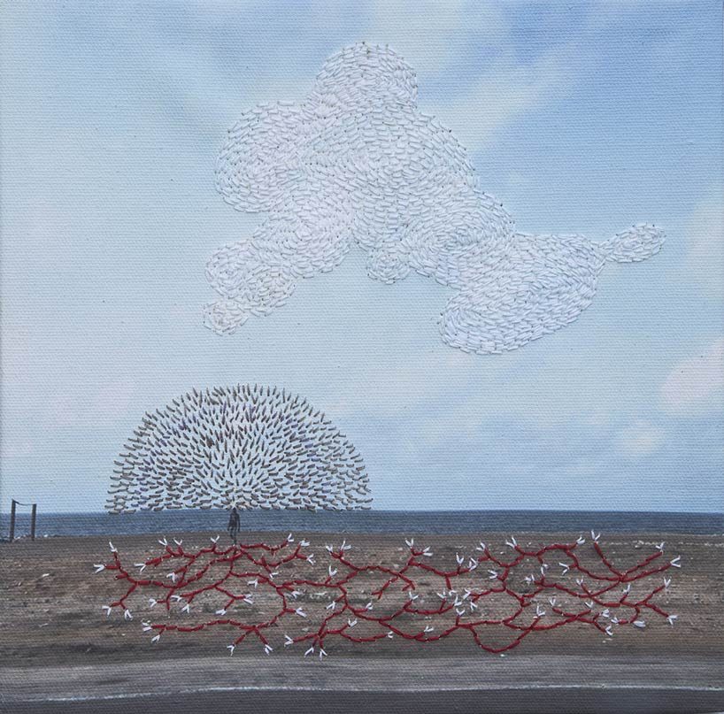 it's going to be fine: joana choumali frees her mind from melancholy embroidering photos