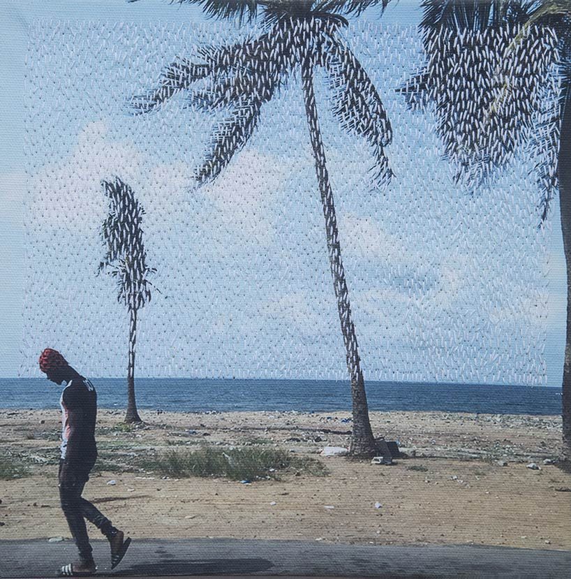 it's going to be fine: joana choumali frees her mind from melancholy embroidering photos