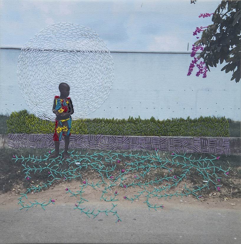 it's going to be fine: joana choumali frees her mind from melancholy embroidering photos