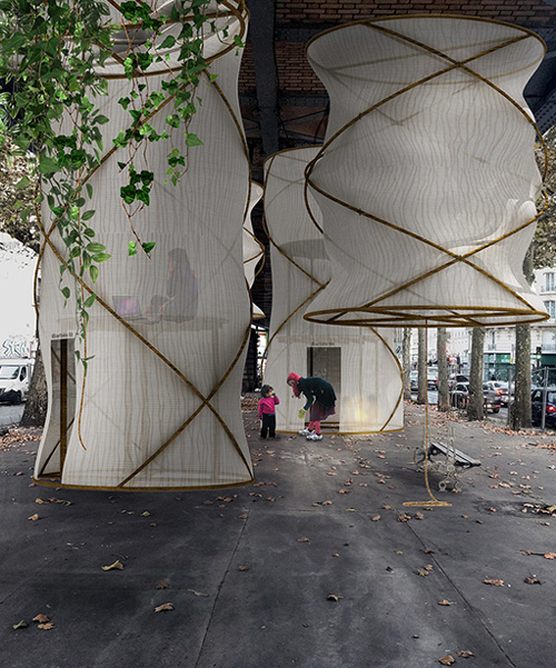 mobile lanterns transform paris' neglected public spaces into multifunctional platforms