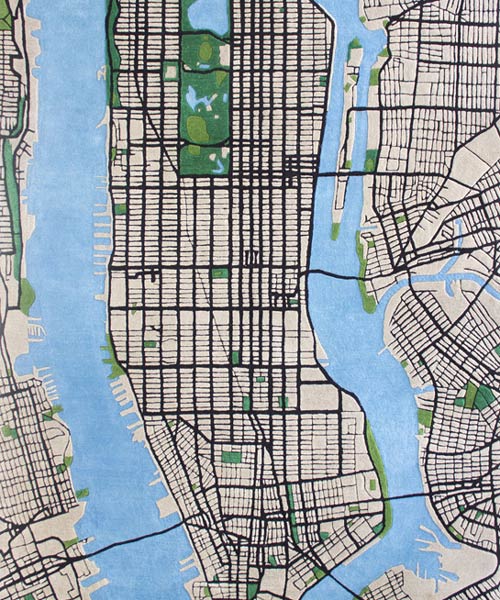 3D new york city carpet by shift perspective depicts manhattan's landscape