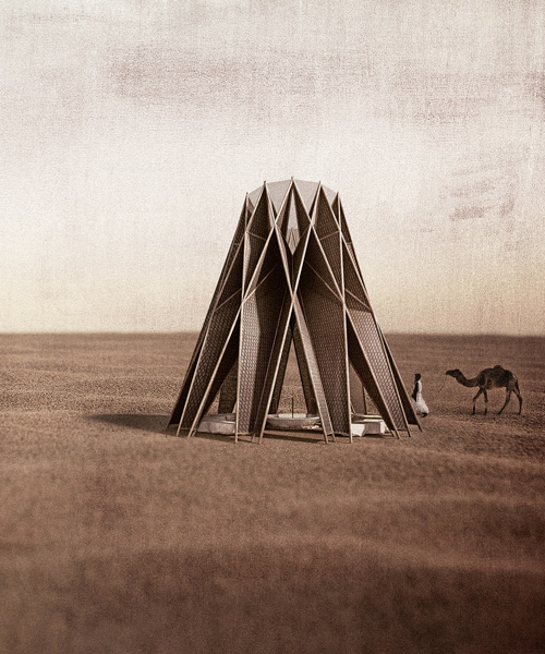 the nomad pavilion: a self-sustaining, modernized bedouin tent in the jordan desert