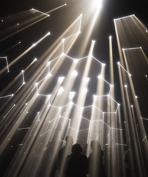 pneuhaus' atmosphere installation is a dynamic labyrinth of light