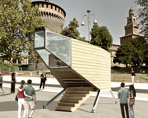 rubner haus + IED's spaceship, an eco-friendly living unit at milan design week