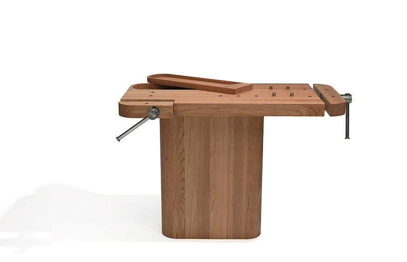 snøhetta reinterprets the traditional sloyd bench for sawaya & moroni