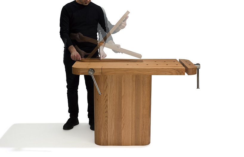 snøhetta reinterprets the traditional sloyd bench for sawaya & moroni