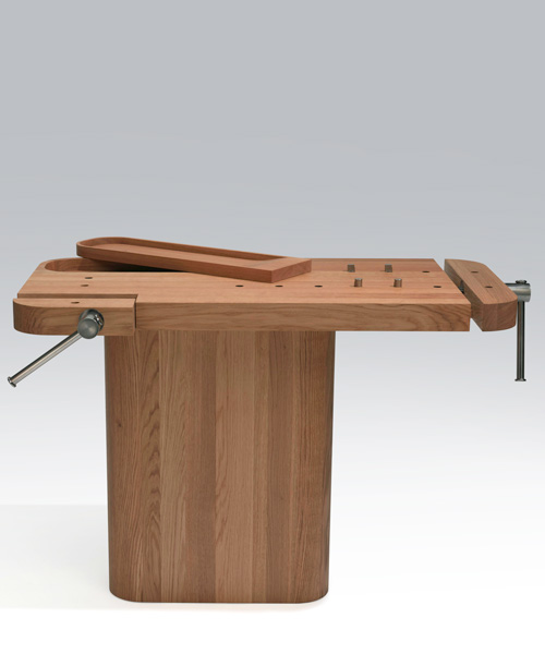 snøhetta reinterprets the traditional sloyd bench for sawaya & moroni