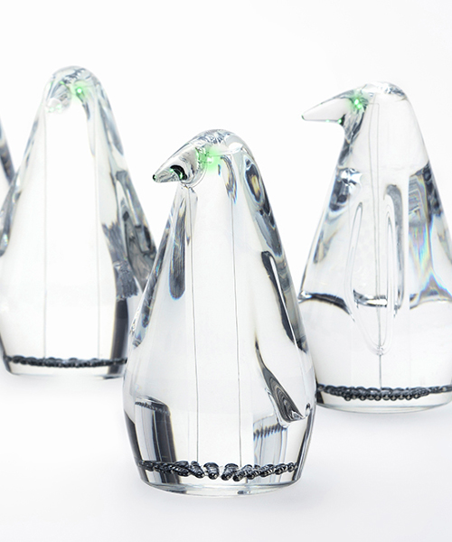 ryosuke fukusada uses spherical solar cells to light up penguin’s eyes