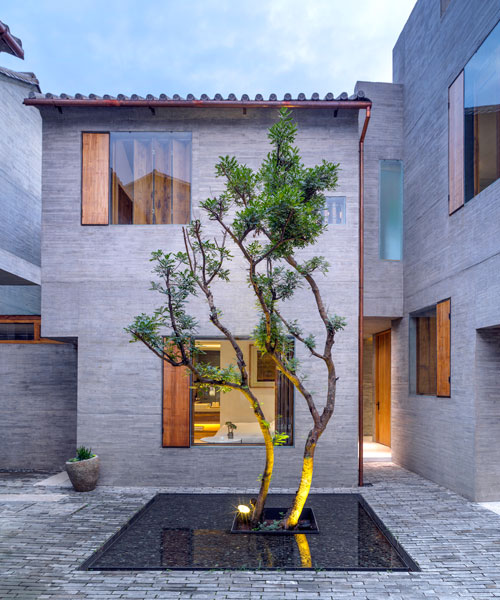 zhaoyang architects’ boutique hotel is a hidden urban oasis in china