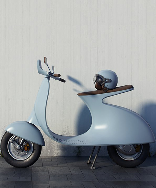 giulio iacchetti reimagines the classic 98cc vespa with a cantilevered seat and electric motor