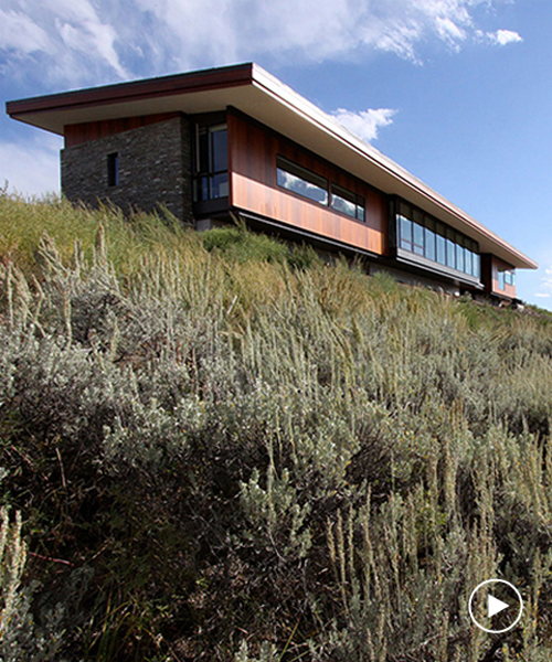 WELCH|HALL architects' cedar-covered home in wyoming overlooks the surrounding valleys