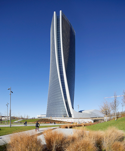zaha hadid's generali tower in milan documented in new images by hufton + crow