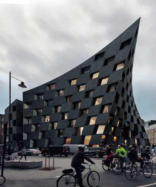 AQSO's flexible-shaped 'shoreditch hotel' blends with east london's urban fabric