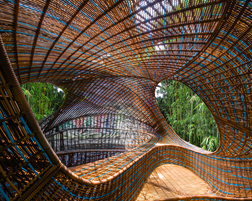 UNStudio creates woven 'ellipsicoon' pavilion for revolution precrafted